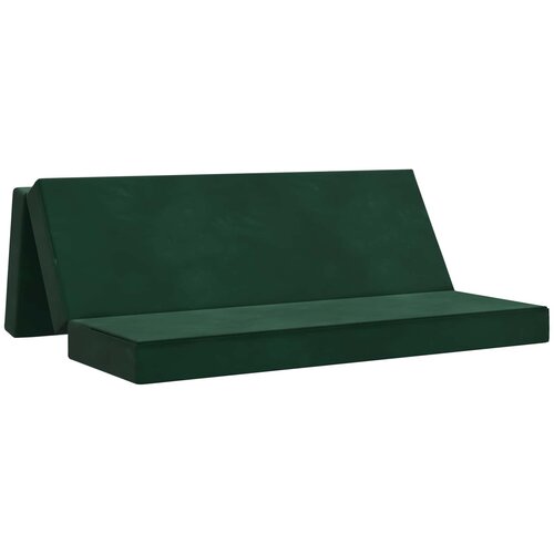 VidaXL Zložljiv kavč postelja 200 x 67 x 45 cm Temno zelena, (5000295317) Slike