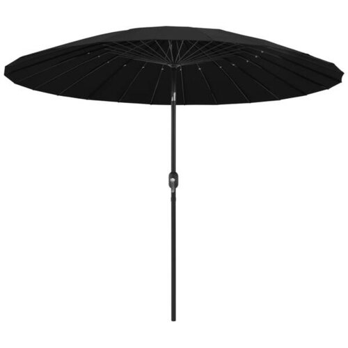  Zunanji senčnik z aluminijastim drogom 270 cm črn Cene