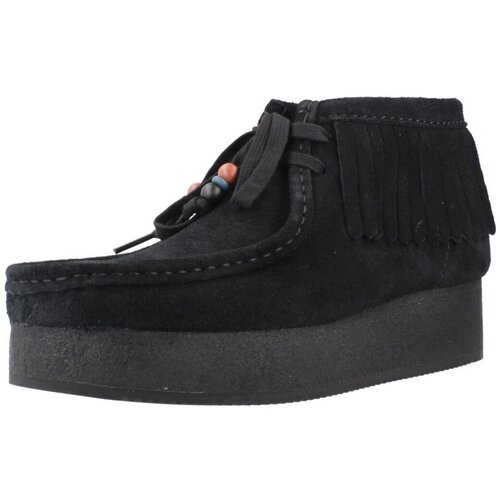 Clarks Pol&amp;scaron;kornji WBWEDGE FRINGE Črna Slike
