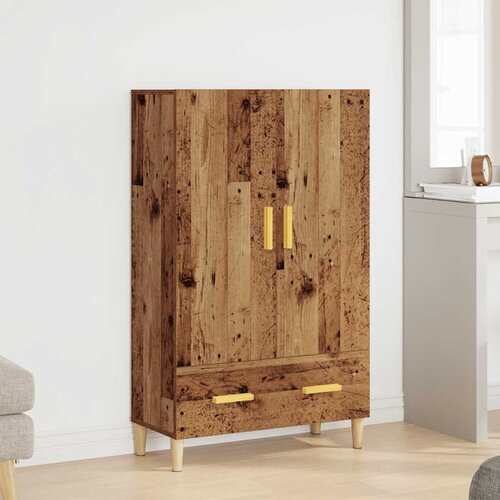 Maison Chic Visoka Komoda - Predalnik Old Wood 70x31x115 cm Inženirski les, (21719309) Cene