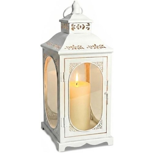 Dekorativna lanterna ROSEHILL 40 cm bela Cene