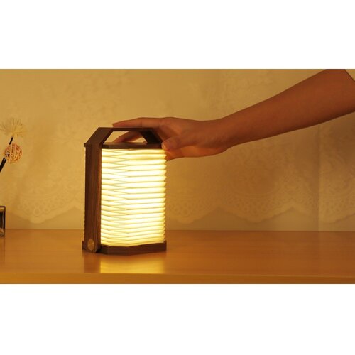 Gingko bijela/u tamnoj prirodnoj boji led stolna lampa (visina 4 cm) origami &amp;ndash; Slike