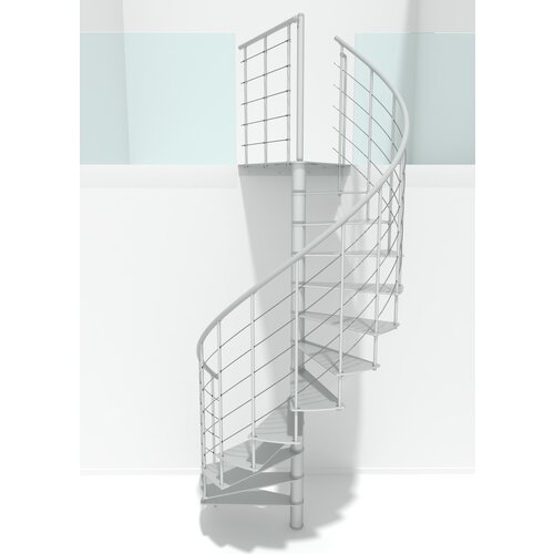 Minka metalne spiralne stepenice - milano bela 140 cm Slike