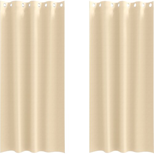 VidaXL Zavjese sa zavjesama 2 pcs Krema 260 x 140 cm Poliester Slike