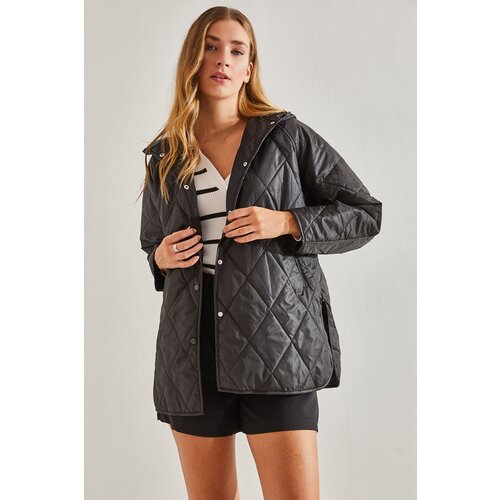 Bianco Lucci Women&amp;#039;s Checkered Patterned Quilted Coat Slike