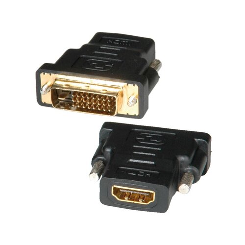 Roline 12.03.3116 adapter [1x mu&amp;scaron;ki konektor dvi, 24 + 1 pol - 1x ženski konektor HDMI] crna Slike