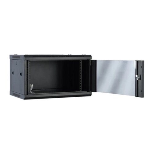 Rek ExeLink 19in,4U,600&times;450 zidni orman,nosivost do 30-40kg,kaljeno staklo,crna Cene