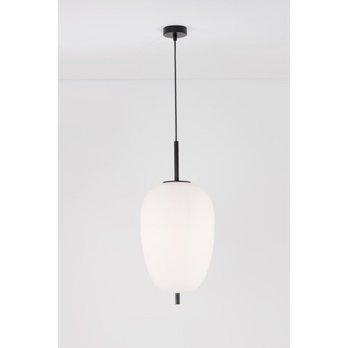 Nova Luce Bela/črna steklena viseča svetilka &amp;oslash; 27 cm Lato &amp;ndash; Slike