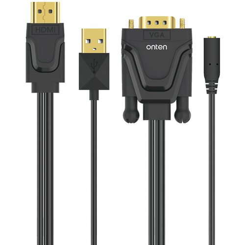 Onten Adapter hdmi na vga sa audio priključkom usb 5v/1a + jack 3.5mm 1.8m (otn-5137) Cene