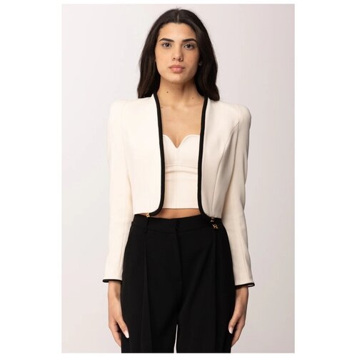 Elisabetta Franchi Jakne &amp;amp; Blazerji GI21461E2 Bela Slike