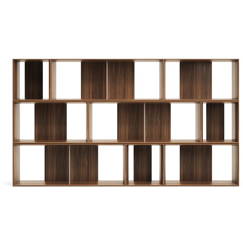 Kave Home Modularni sustav polica 9 kom u dekoru oraha u prirodnoj boji 202x114 cm Litto &amp;ndash; Slike