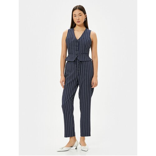Koton Carrot Trousers with Lace Waist Pocket Detail Viscose Slike