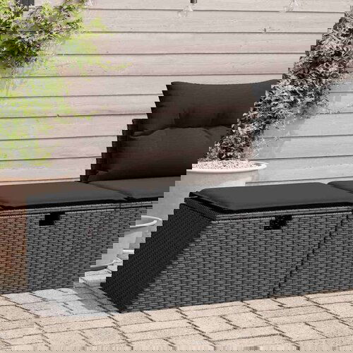 vidaXL 2-dijelni set vrtnih sofa s jastucima crni od poliratana bagrem Cijene