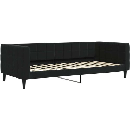 VidaXL Dnevni krevet na razvlačenje s ladicama crni 90 x 200 cm bar&amp;scaron;un Slike