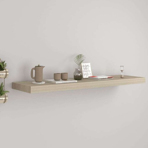 vidaXL plutajuća zidna polica boja hrasta 90 x 23,5 x 3,8 cm MDF Cene