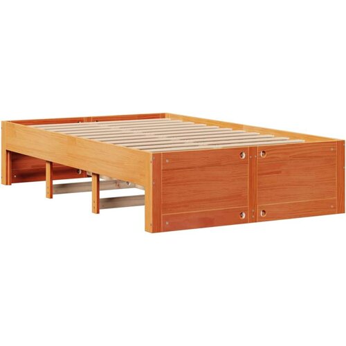  Krevet s regalom za knjige bez madraca 135 x 190 cm od borovine Slike