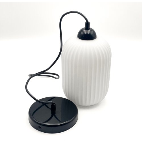  Visilica na sajli HARMA 1xE27/15W/230V &amp;Oslash; 14 cm bela/crna Slike