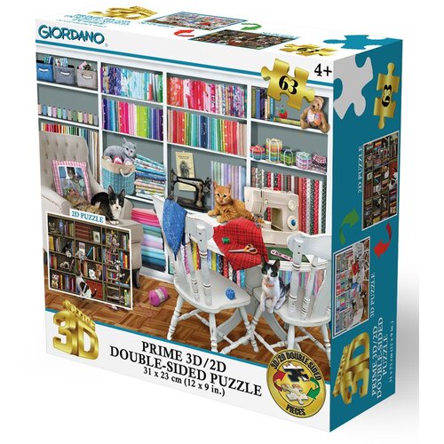  2D/3D - Mačići u &amp;scaron;ivaćoj sobi / Mačja knjižnica 63 ko Slike