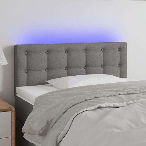  Posteljno vzglavje temno sivo 90x5x78/88 cm blago, (20793761) Slike