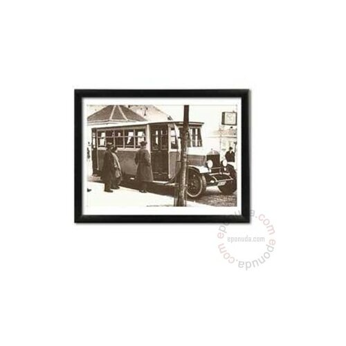 Deltalinea slika Terazije, autobus ispred kafane Gold krst 1930 - 35x45cm Slike