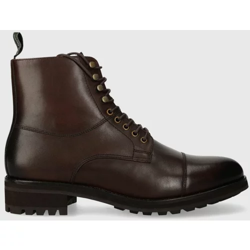Polo Ralph Lauren Usnjeni čevlji Bryson Boot moški, rjava barva, 812754384001