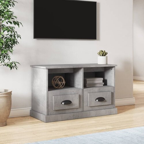 The Living Store TV omarica betonsko siva 80x35x50 cm inženirski les - TV Omarica, (21376509) Slike
