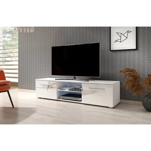 TV ormari� ELARA bijela visoki sjaj 140 cm + LED