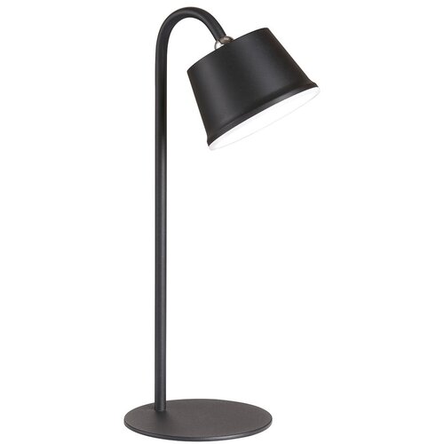 Fischer & Honsel Črna LED namizna svetilka s kovinskim senčilom (višina 34 cm) Voet – Cene