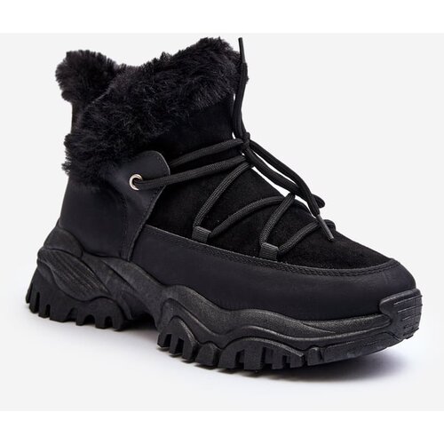 Kesi Women's Trapper Shoes with Black Cresandi Fur Cene