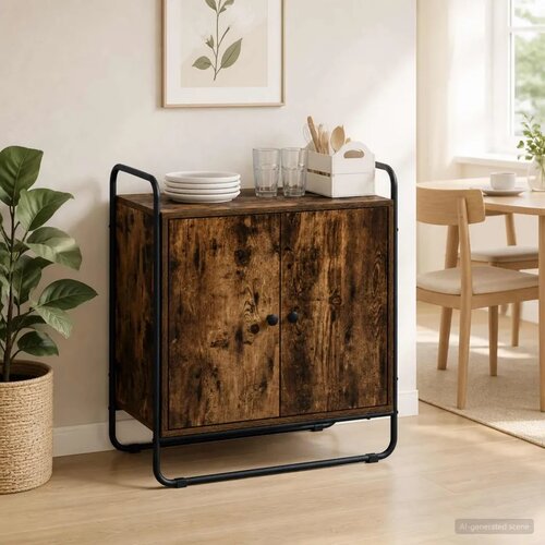  Komoda Dimljeni hrast 68 x 35 x 75 cm Prerađeno drvo - Dimljeni hrast 68 x 35 x 75 cm Cene