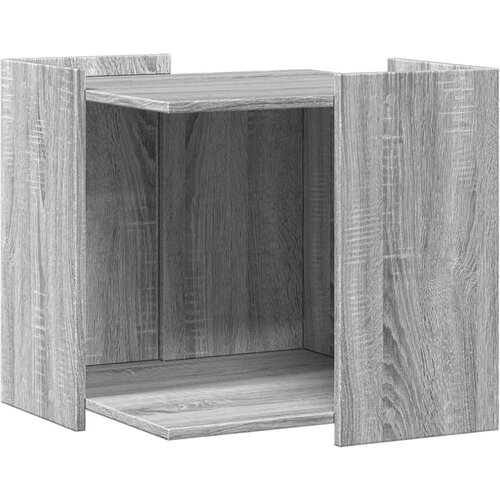 VidaXL Omara za mačje strani&amp;scaron;če siva sonoma 53x53x51 cm inženirski les Slike