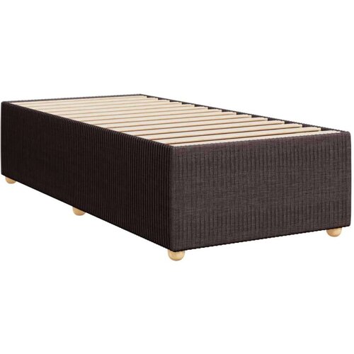 vidaXL Box spring postelja z vzmetnico temno rjava 100x200 cm blago, (21309922) Cene
