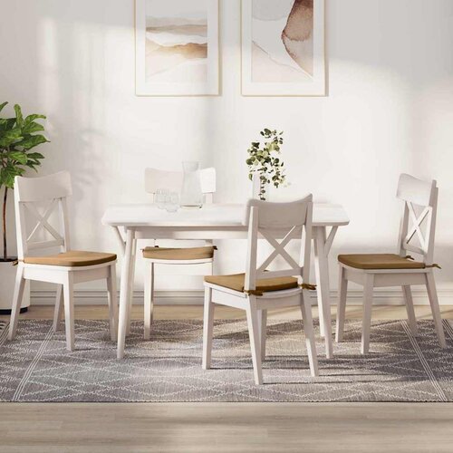 VidaXL Jastučići za sjedenje 4 pcs Smeđa 40 x 40 x 3 cm Bar&amp;scaron;un Slike