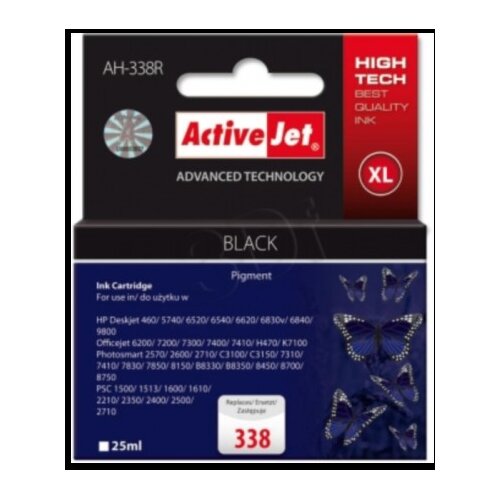 Activejet črno črnilo HP C8765EE 338 Cene