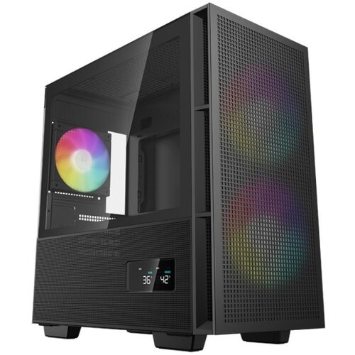 DeepCool CH360 DIGITAL mATX Kuciste,Dual Status Display, 2xLED 140mm +1x120mm, Staklena strana,USB-C Cene
