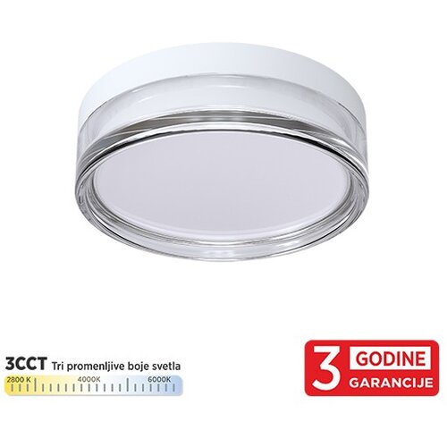 Mitea Lighting led plafonjera bela 18W 3CCT dip switch 2800/4000/6000K IP65 M205754 Cene