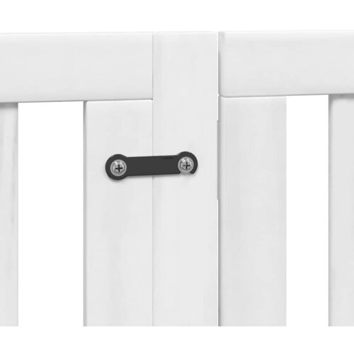  Vrata za pse s vrata&amp;scaron;cima 15 panela sklopiva 750 cm drvo topole Bijela 50 x 60 x 2 cm Slike