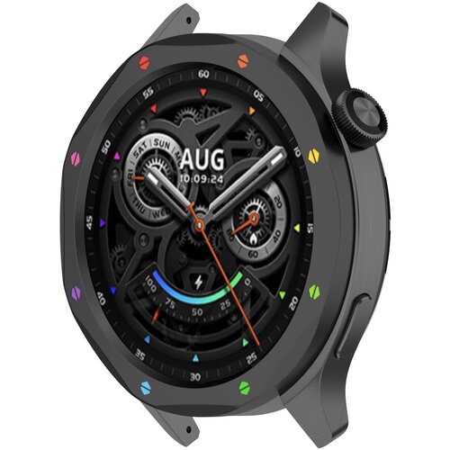 INF črn okvir iz nerjavečega jekla za xiaomi mi watch S4/S3 - z za&scaron;čitnim steklom za zaslon, (21838335) Cene