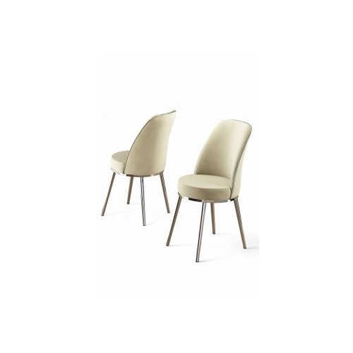 Hanah home set 4 stolice pefa cream chrome Cene