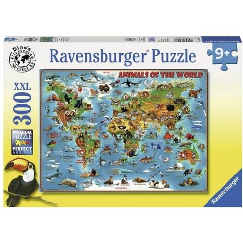 Ravensburger puzzle (slagalice) - Ilistrovana karta sveta RA13257 Slike