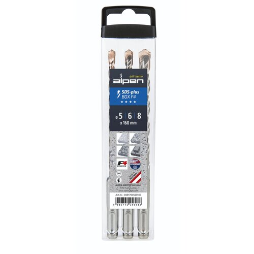 ALPEN-MAYKESTAG Alpen SDS+ F4 Box 3 tlg. 5-6-8x1 60 Slike