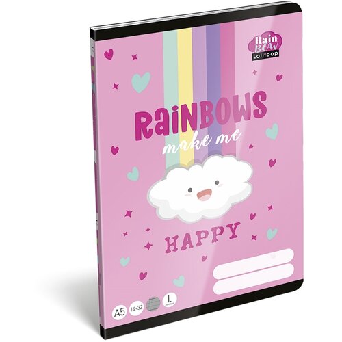 ICO Lizzysuli Lollipop Rainbow bilježnica s uzorkom duge, linirana, A5 14-32 Cene