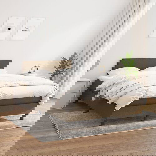 The Living Store Box spring postelja z vzmetnico temno rjav 120x200 cm blago - Box Spring Postelja, (21517678) Cene