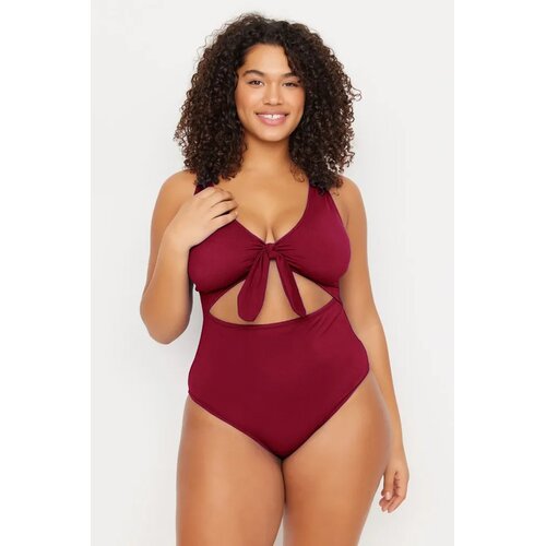 Trendyol Ženski kupaći kostim Tbbss22Ma0302, Bordo Slike