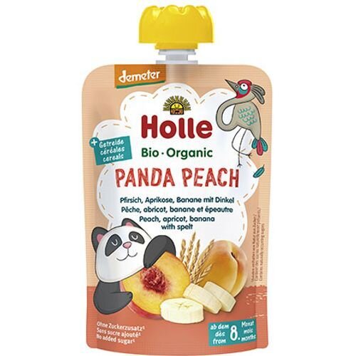 Holle Pire od breskve, marelice i banane &amp;quot;Panda Peach&amp;quot;- Organski 100g , pakiranje 12komada, xxl Slike