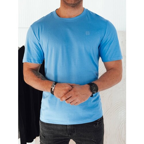 DStreet Men's T-shirt with print light blue Cene