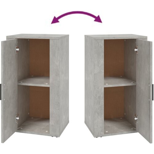  Komoda siva boja betona 40 x 33 x 70 cm od konstruiranog drva Slike