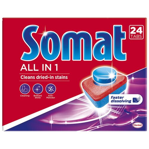 Somat all in one tablete za mašinsko pranje sudova 24kom Slike