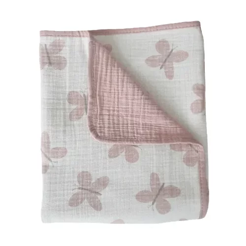 LILLO & PIPPO Baby Textil prekrivač od muslina Leptirići, 85x100