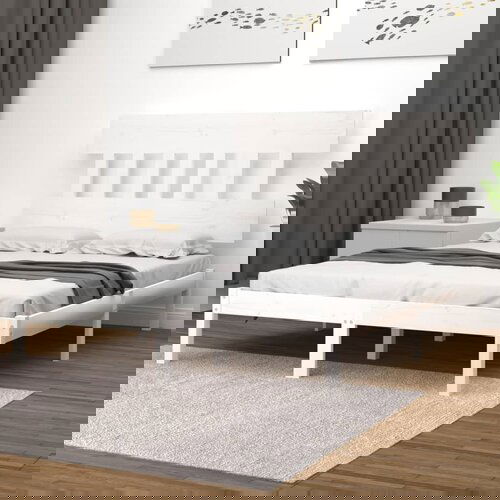 The Living Store Posteljni okvir bel iz trdnega lesa 120x200 cm - Posteljni Okvir, (21530175) Slike